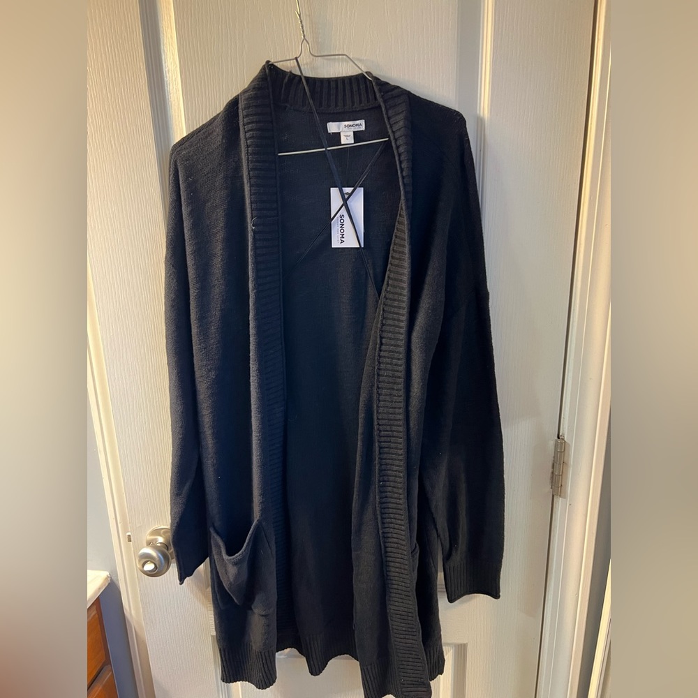 Black cardigan